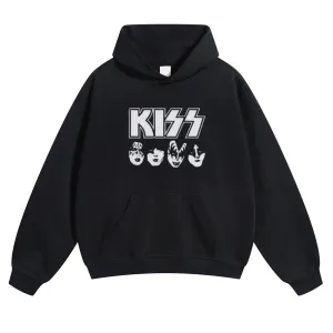 Mens Vintage Kiss Rock Band Hoodies
