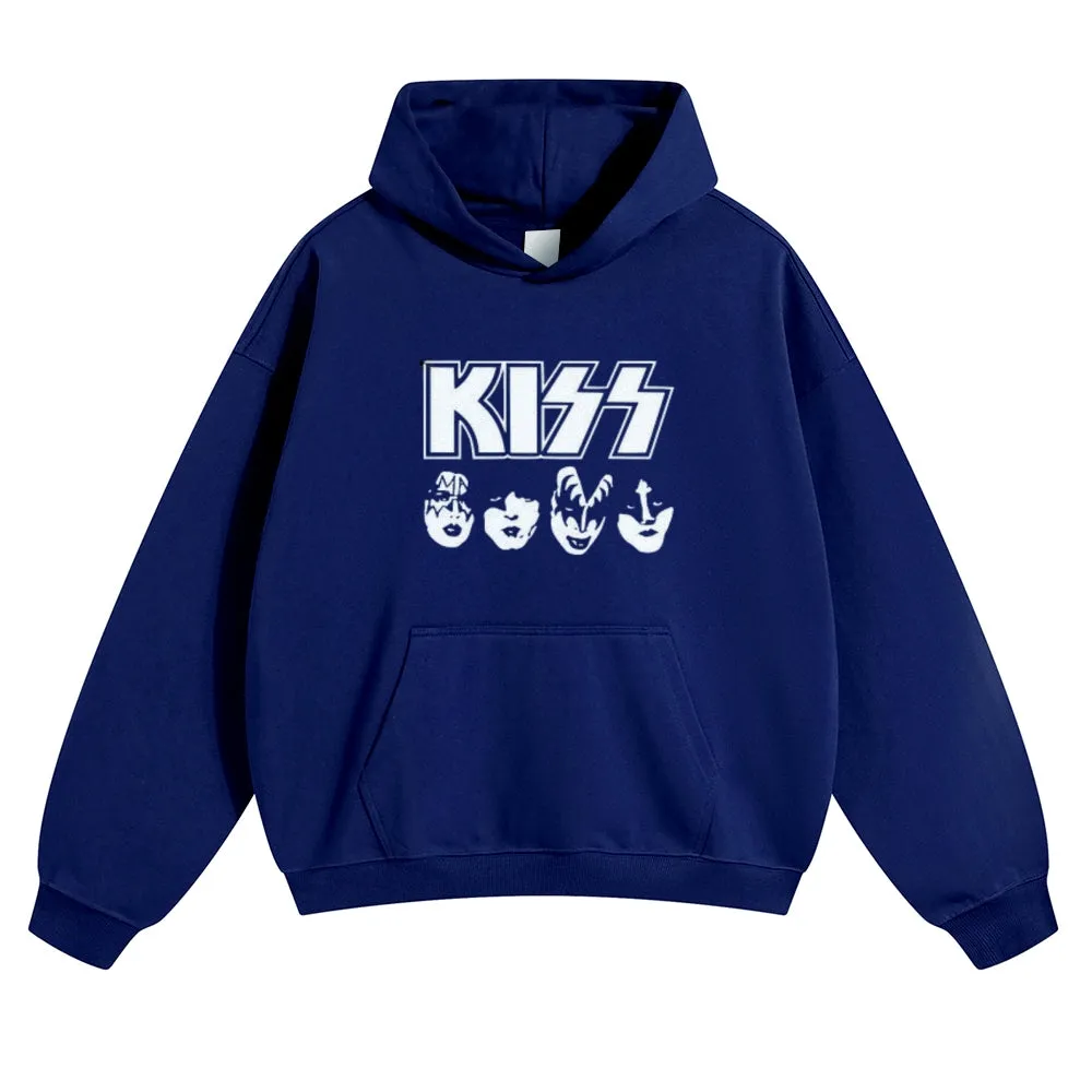 Mens Vintage Kiss Rock Band Hoodies