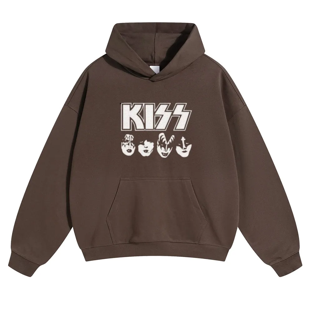 Mens Vintage Kiss Rock Band Hoodies