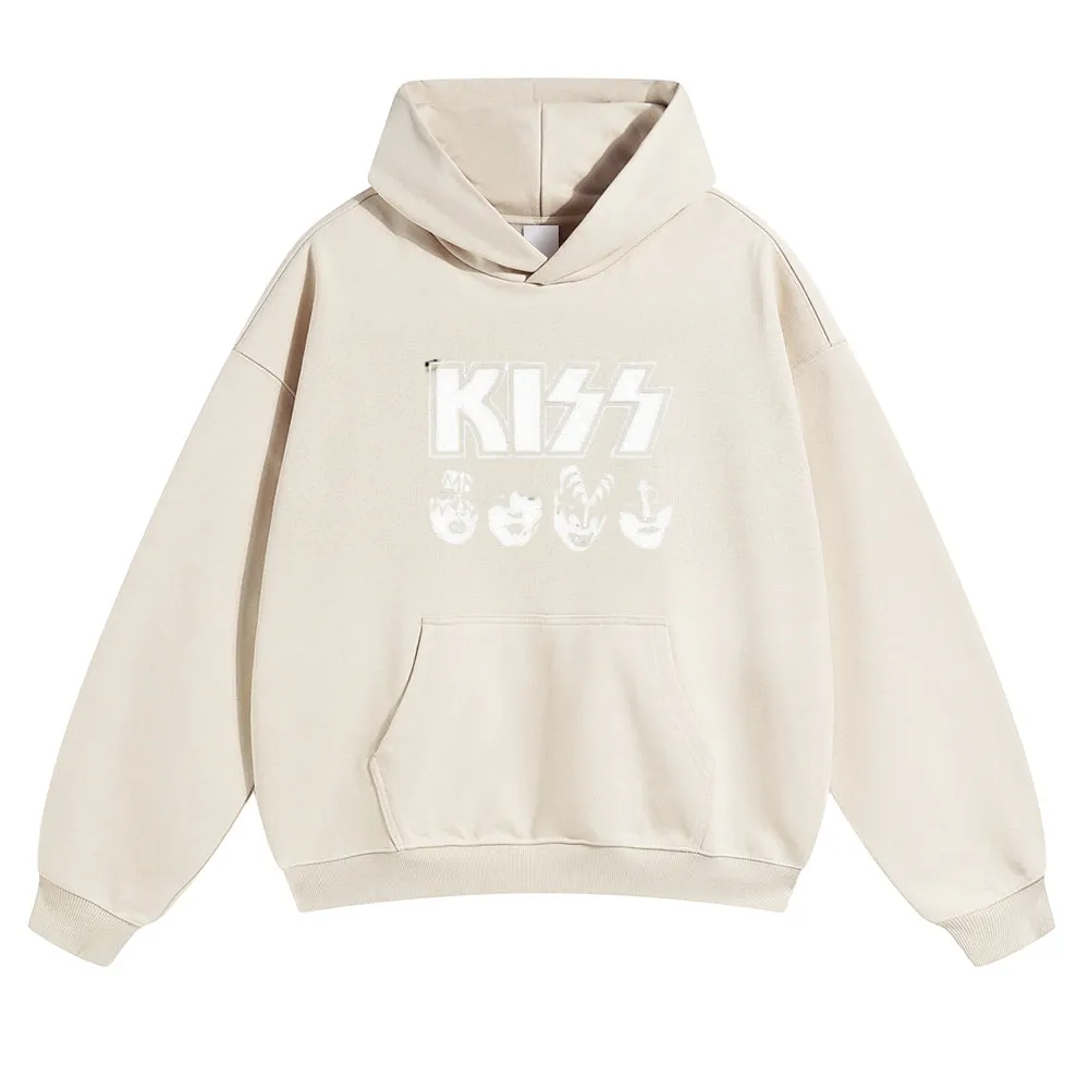 Mens Vintage Kiss Rock Band Hoodies