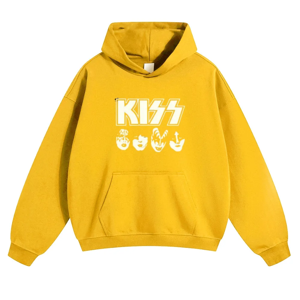 Mens Vintage Kiss Rock Band Hoodies