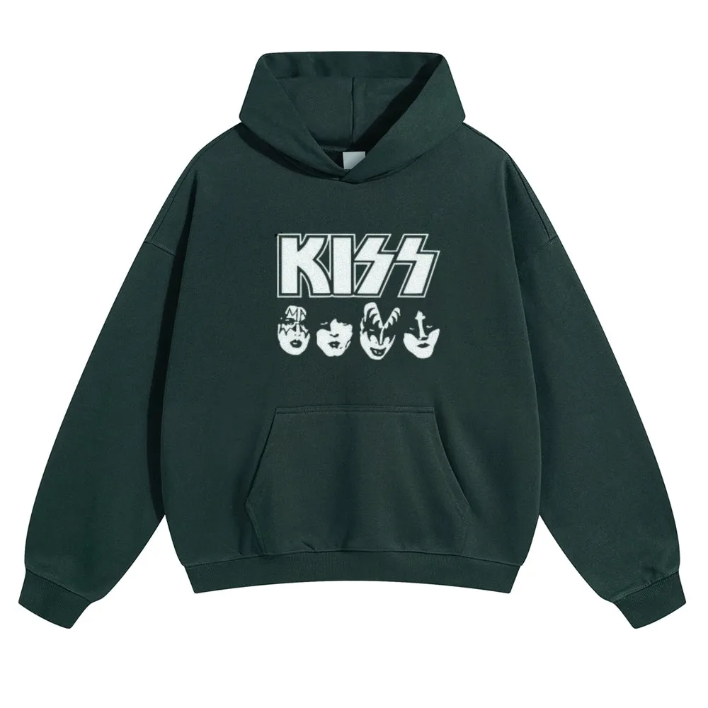 Mens Vintage Kiss Rock Band Hoodies