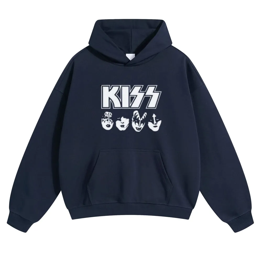 Mens Vintage Kiss Rock Band Hoodies