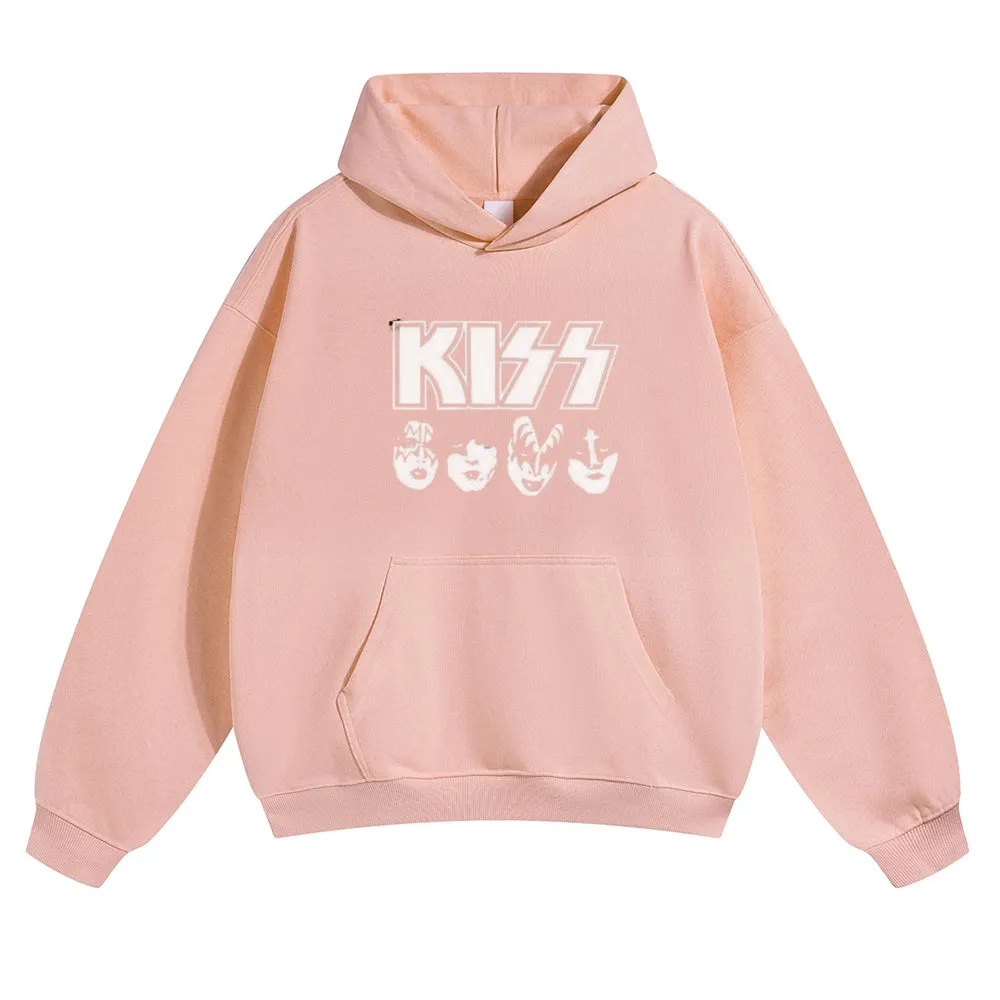 Mens Vintage Kiss Rock Band Hoodies