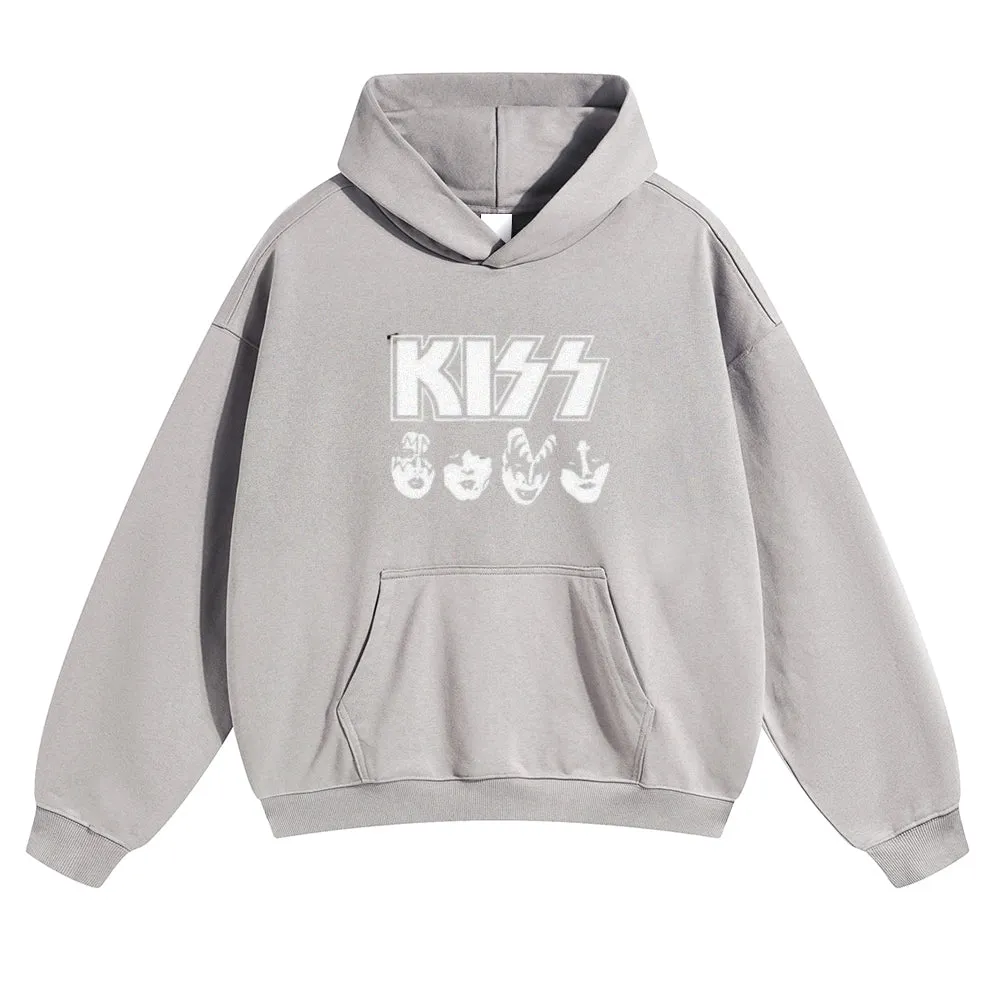 Mens Vintage Kiss Rock Band Hoodies