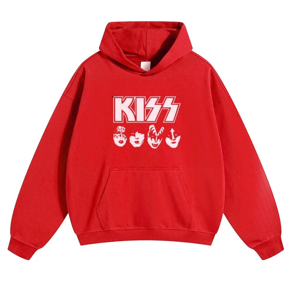 Mens Vintage Kiss Rock Band Hoodies