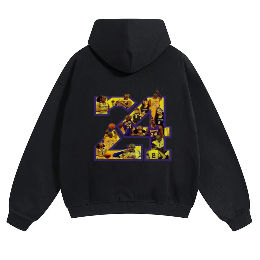 Mens Vintage No. 24 Kobe Hoodies