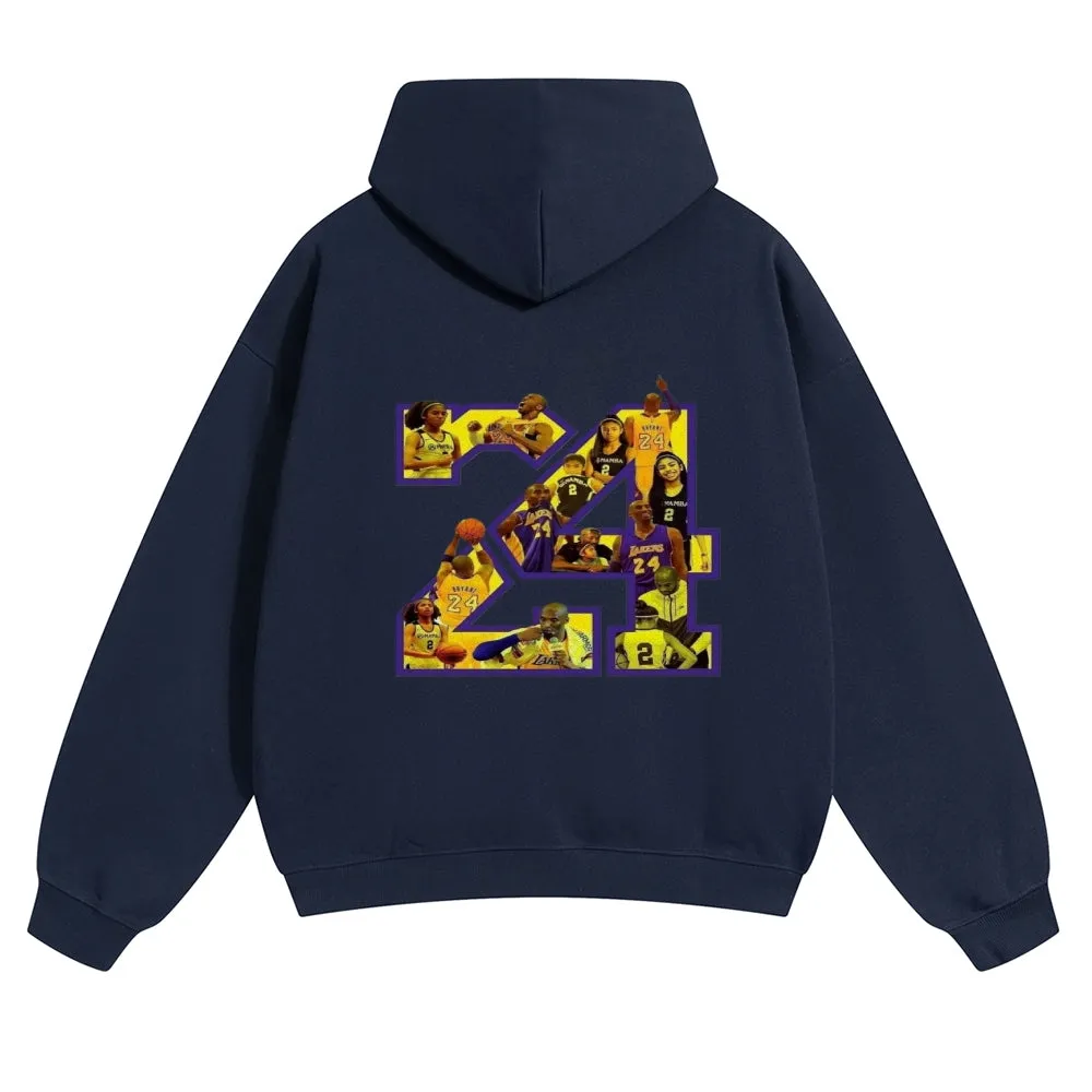 Mens Vintage No. 24 Kobe Hoodies