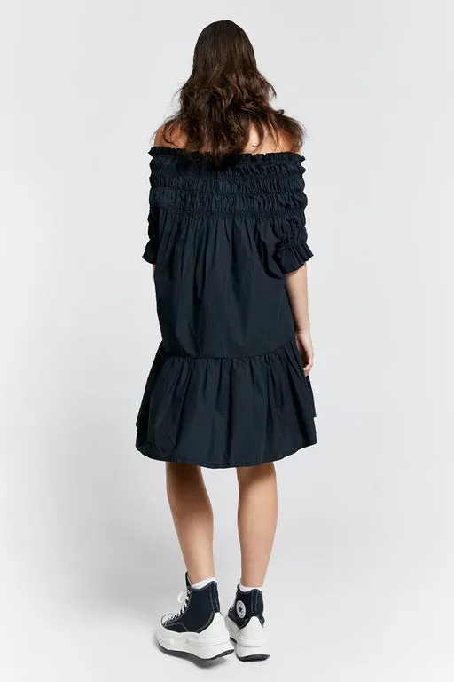 Mini Orestes Organic Cotton Dress Black