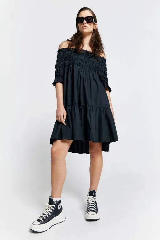 Mini Orestes Organic Cotton Dress Black
