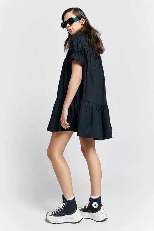 Mini Orestes Organic Cotton Dress Black