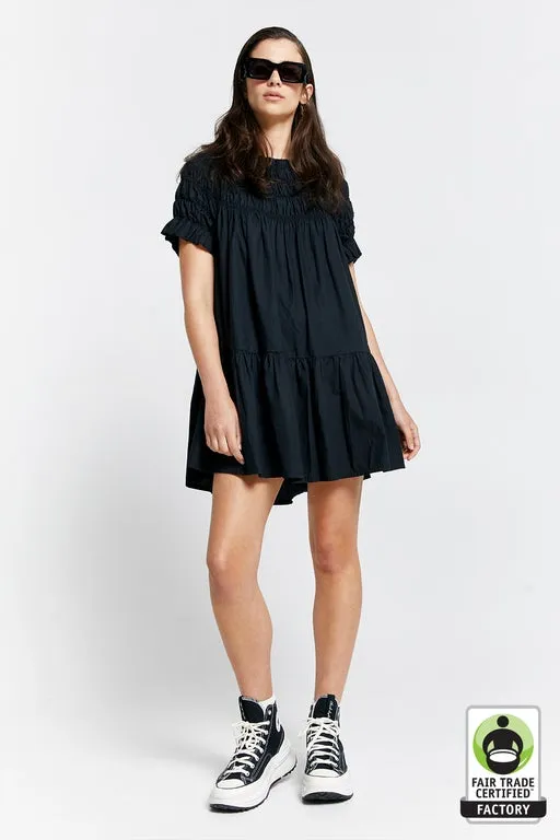 Mini Orestes Organic Cotton Dress Black