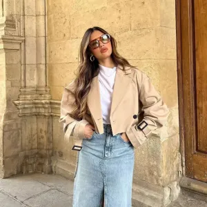 Miranda | Cropped Belted Jacket