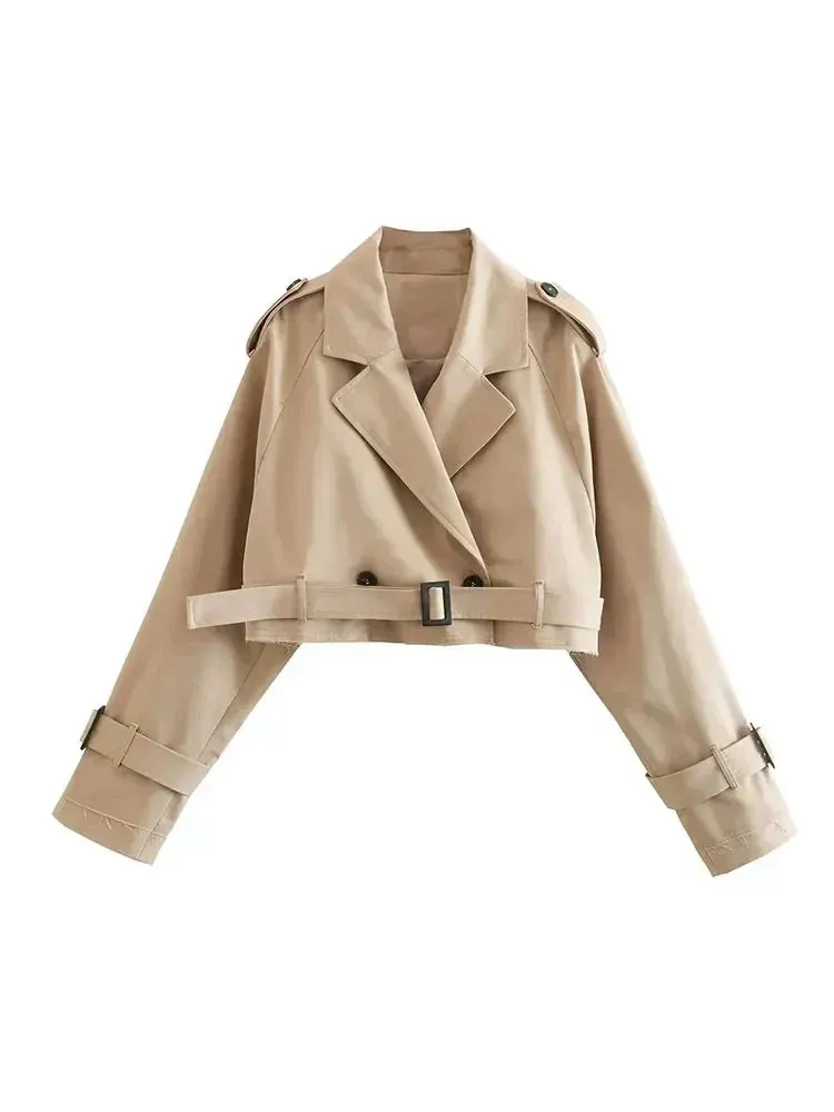 Miranda | Cropped Belted Jacket