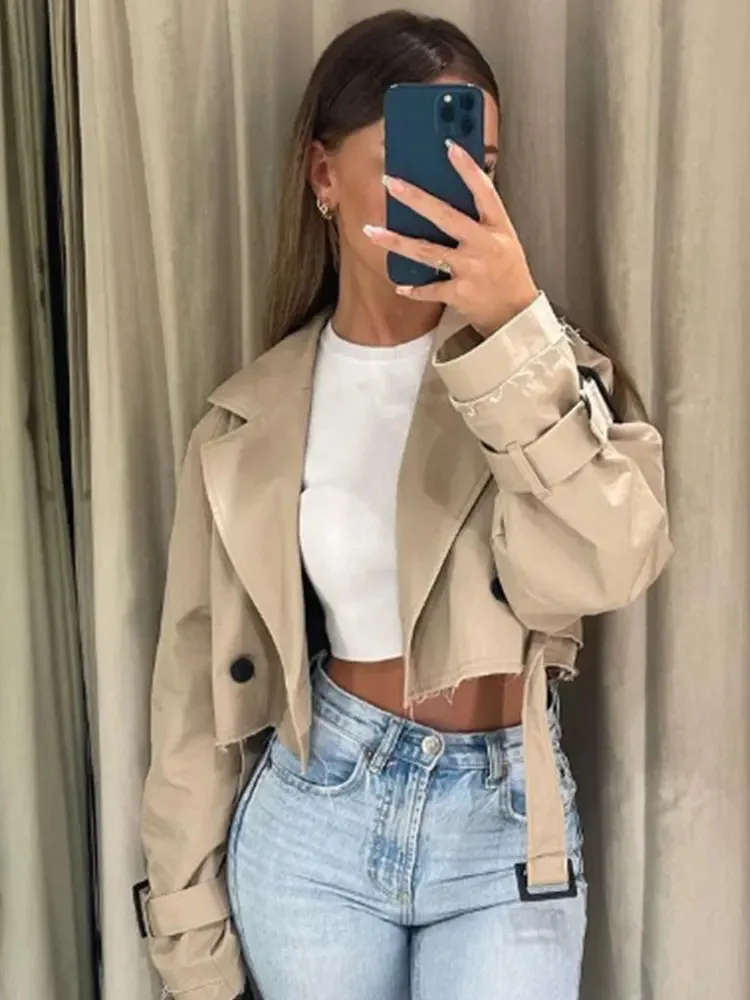 Miranda | Cropped Belted Jacket