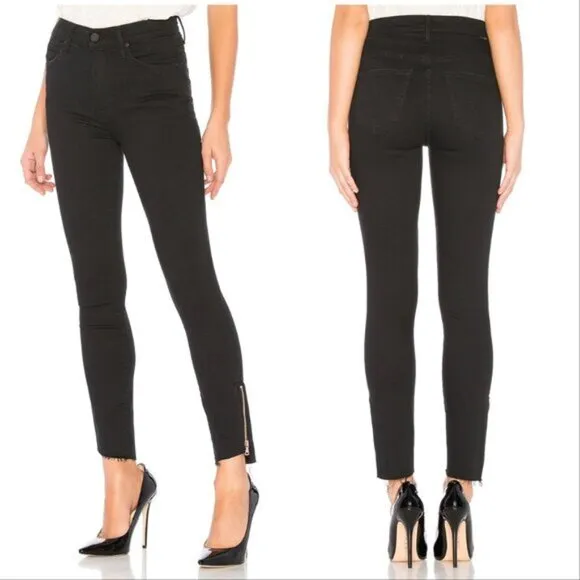 Mother The Stunner Double Zip Ankle Step Fray in Not Guilty Jeans