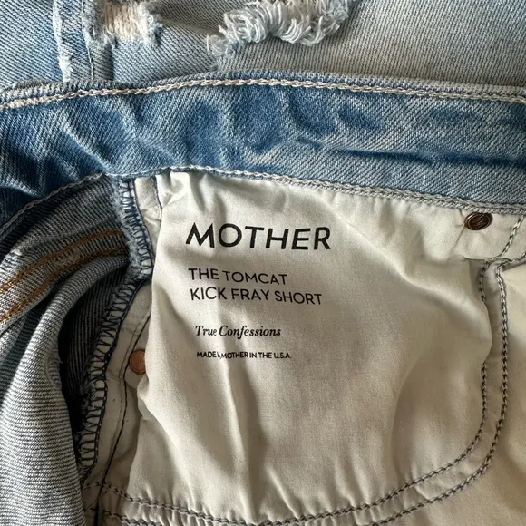 Mother Tom Cat Fray Jean Shorts