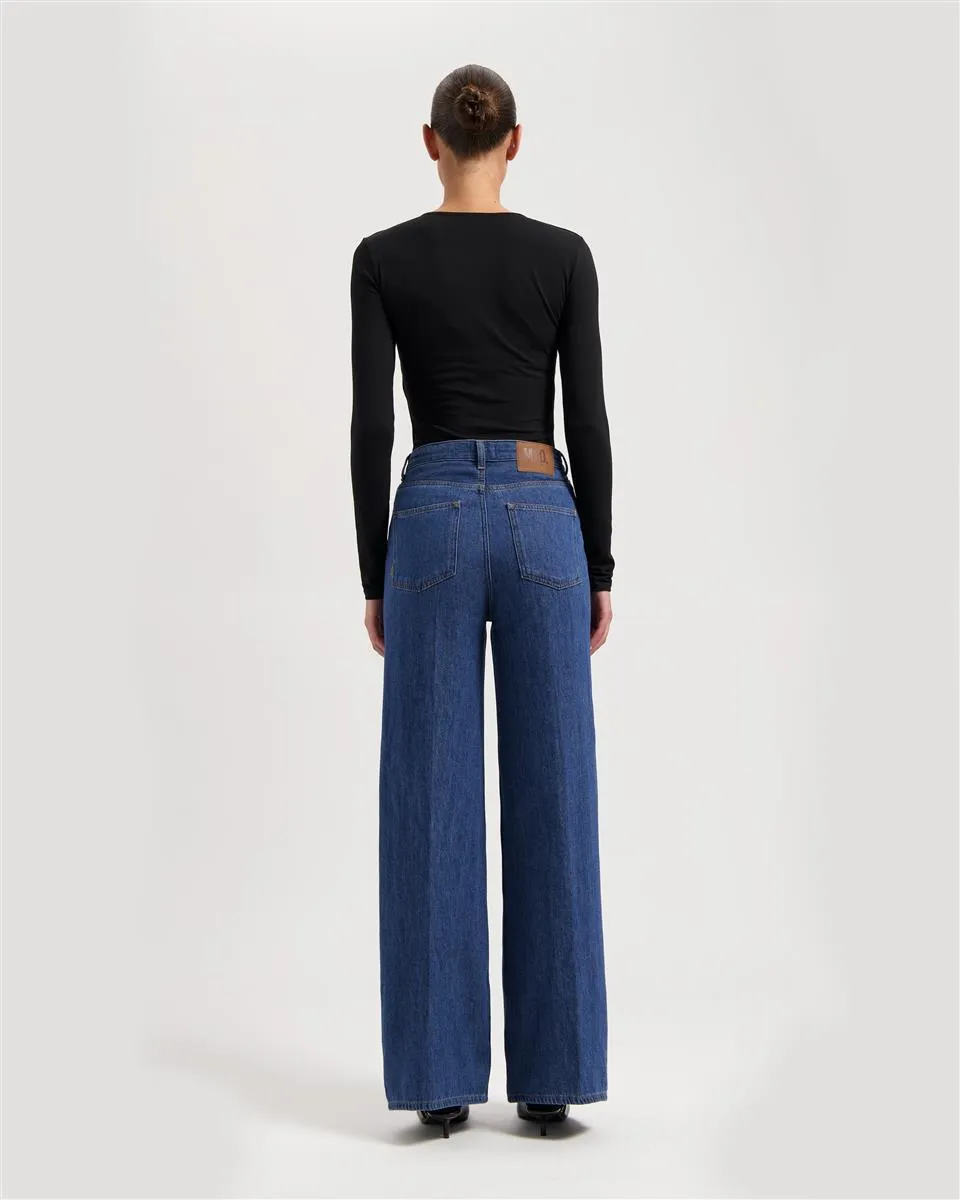 MUD JEANS Sara High Loose stone indigo