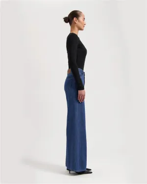 MUD JEANS Sara High Loose stone indigo