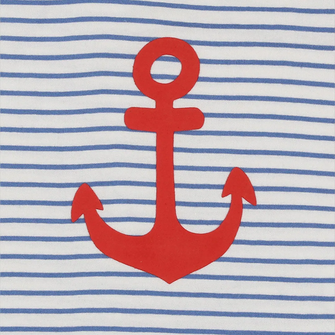 Multicoloured Anchor Print Top And Short Set