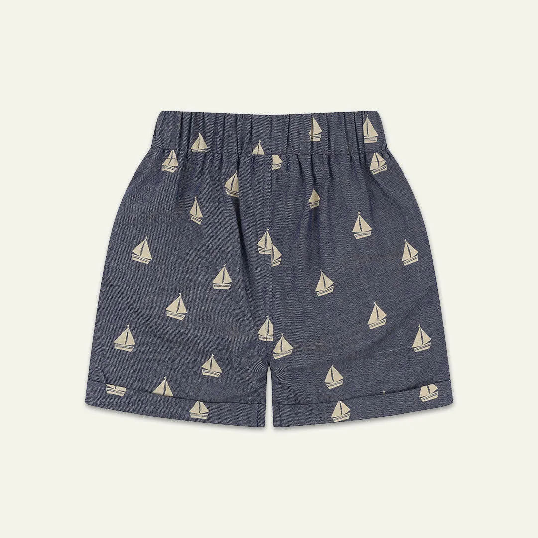 Multicoloured Anchor Print Top And Short Set