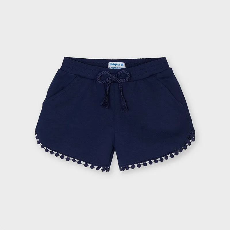 Navy Chenille Shorts 607