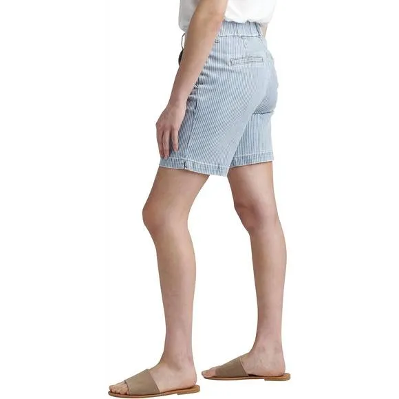 NEW JAG maddie 8&quot; short stripe in bleached stripe