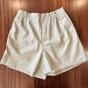 New NWOT Modern Citizen Tan Beige Shorts Faux Vegan Leather Size Extra Large