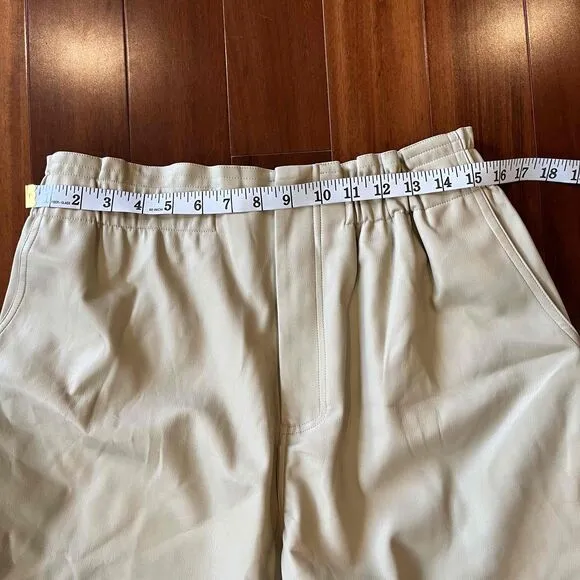 New NWOT Modern Citizen Tan Beige Shorts Faux Vegan Leather Size Extra Large