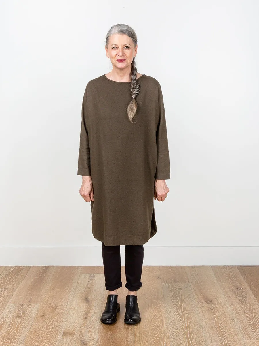 new painter dress - charcoal