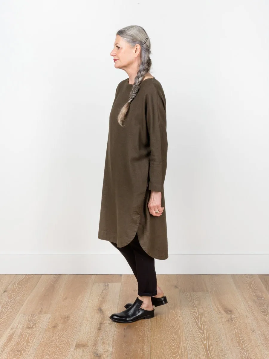 new painter dress - charcoal