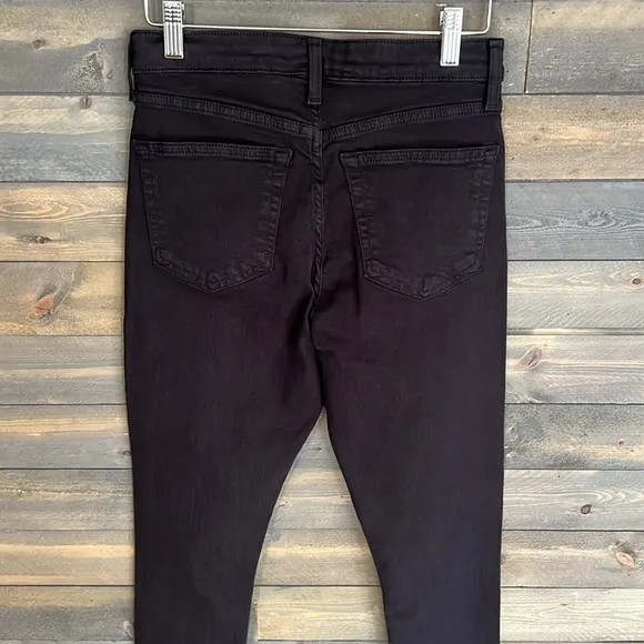 New Topshop Jamie Distressed Jeans In Black Size 28/30 US 6
