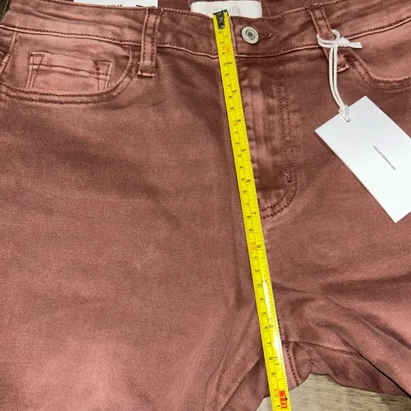 New Vervet High Rise Dark Mauve DistressedBootcut Jeans 29