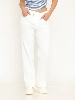New York White Straight Jean