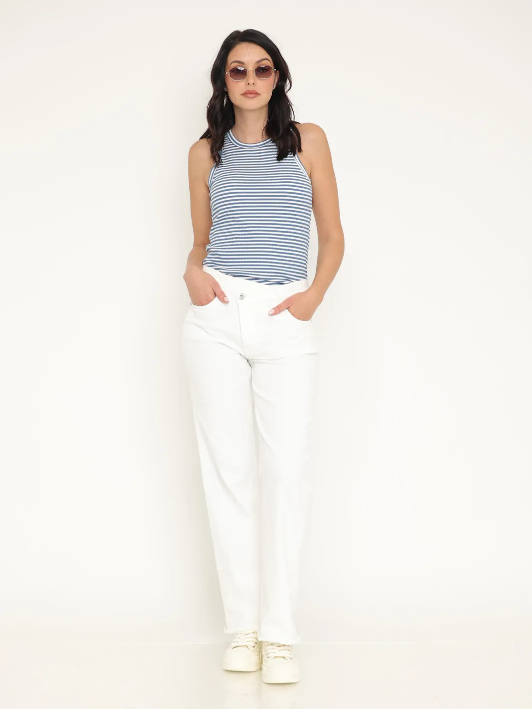 New York White Straight Jean