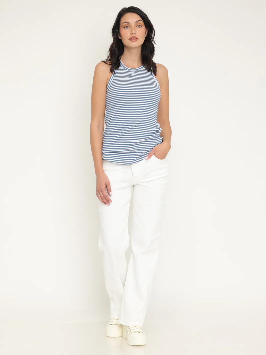 New York White Straight Jean