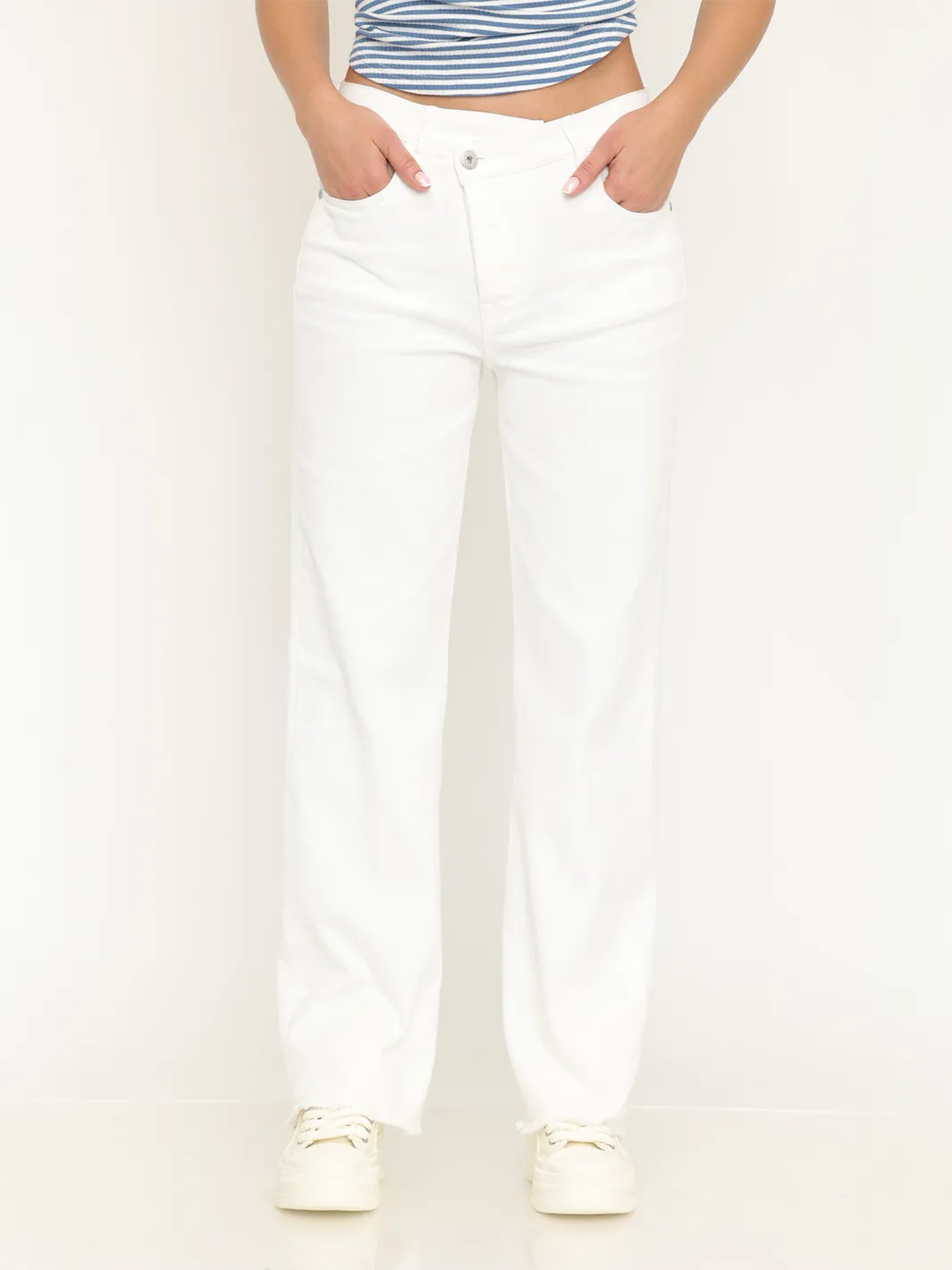 New York White Straight Jean