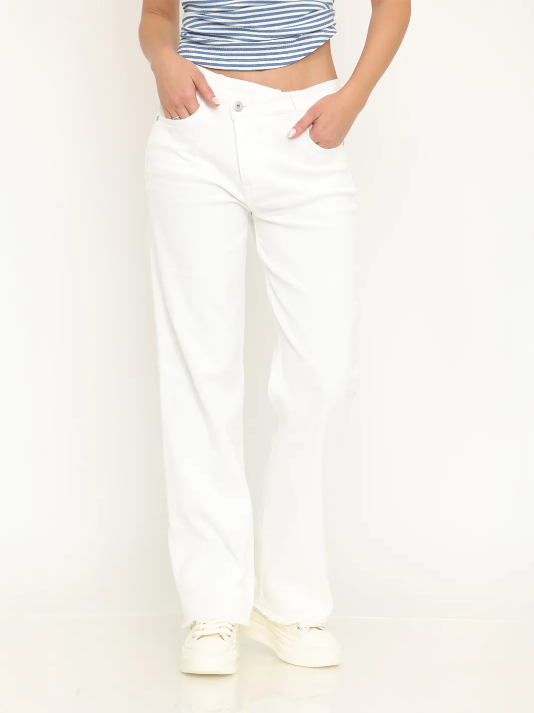 New York White Straight Jean