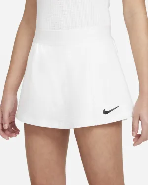 Nike Girl's Court Dri-Fit Victory Flouncy Skirt (White/Black)