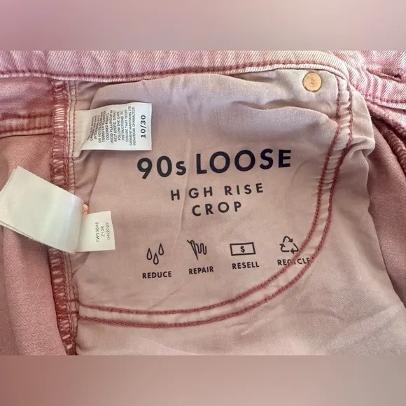 NWOT - LUCKY BRAND 90’s Loose Crop Jeans in Rose Petal - Pink - 10 (30)