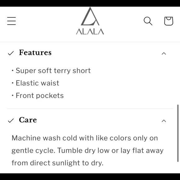 NWT $95 Alala Plie Short Size Small in Bone White Shorts Size Small