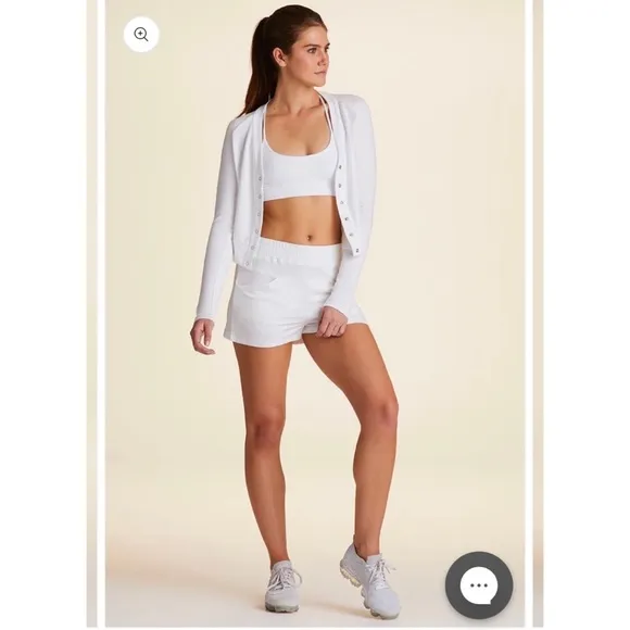 NWT $95 Alala Plie Short Size Small in Bone White Shorts Size Small