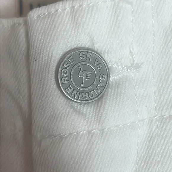 NWT Free People Sandrine Rose White‎ Denim Patchwork Jeans Size 28