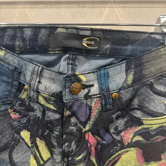 NWT Just Cavalli floral print jeans size 27