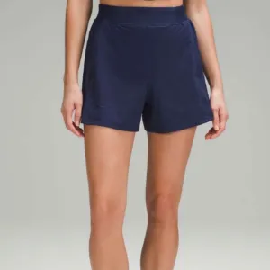 NWT Lululemon Stretch Woven Relaxed-Fit High rise Short 4&quot; Night Sea Small