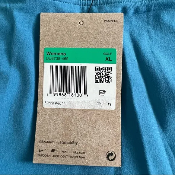 NWT Nike Club Dri-Fit Pleated Standard Fit Dutch Blue Golf Skort