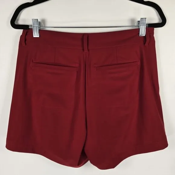 NWT SPANX Sunshine Pull on Shorts 6” Dark Cherry With Pockets 50420R Size M
