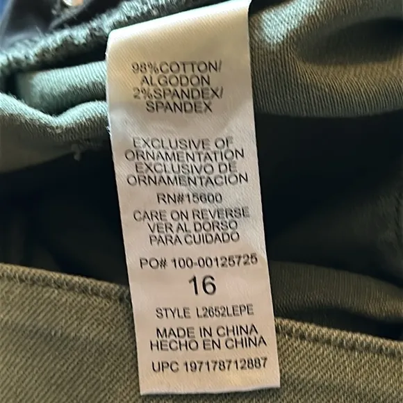 NWT Wit &amp; Wisdom Ab'solution High Waist Wide Leg Jeans Green Sz 16 $88