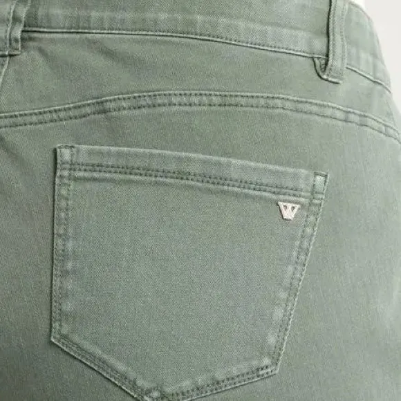 NWT Wit &amp; Wisdom Ab'solution High Waist Wide Leg Jeans Green Sz 16 $88
