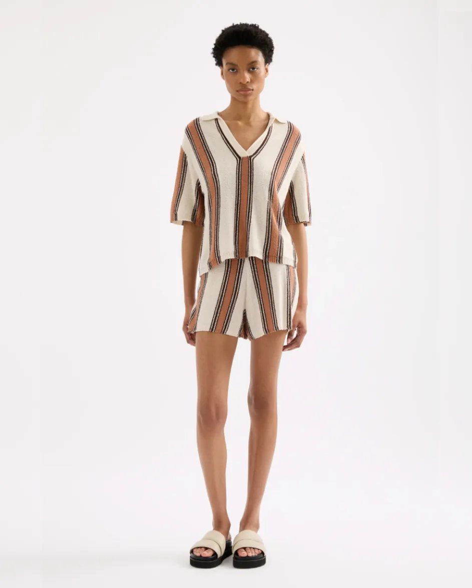 Oda Knit Short Manuka Stripe
